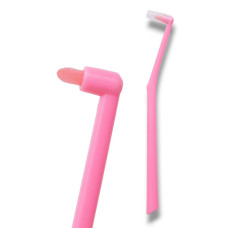 Healthy Smile Tuft Medium 6 mm Mono-Tuft Toothbrush, Pink